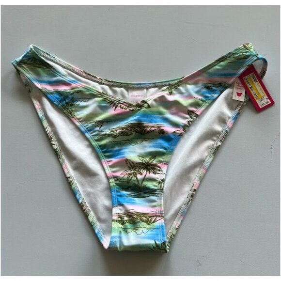 Xhilaration Juniors' High Leg V Cheeky Bikini Bottom Multicolor Size XL - Picture 1 of 5